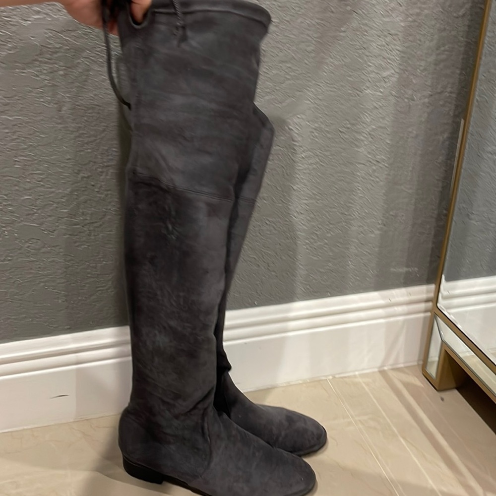 Over the knee grey shoes like new condition size 38